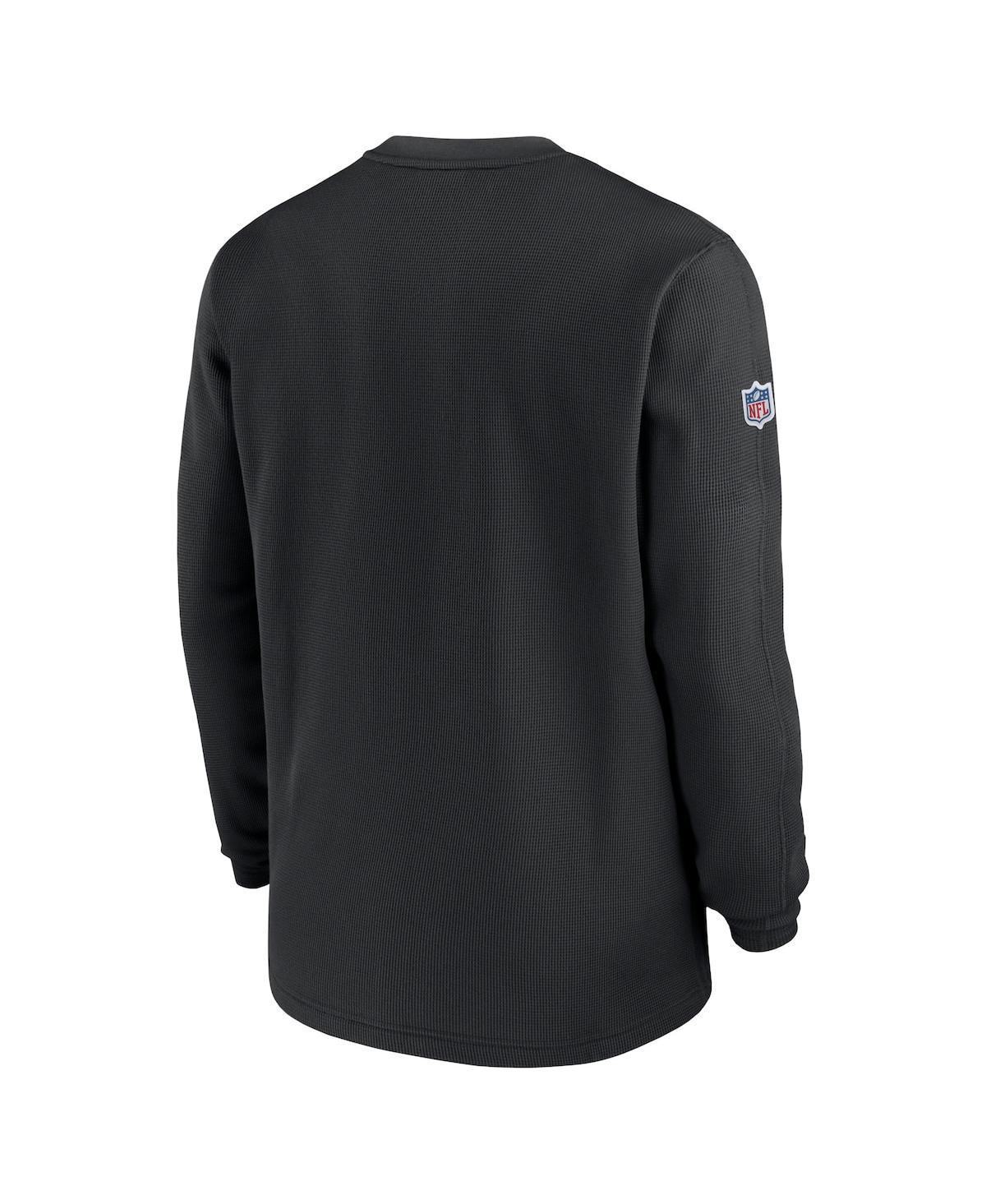 NIKE Black Atlanta Falcons 2023 Sideline Throwback Heavy Brushed Waffle Long Sleeve Top Product Image