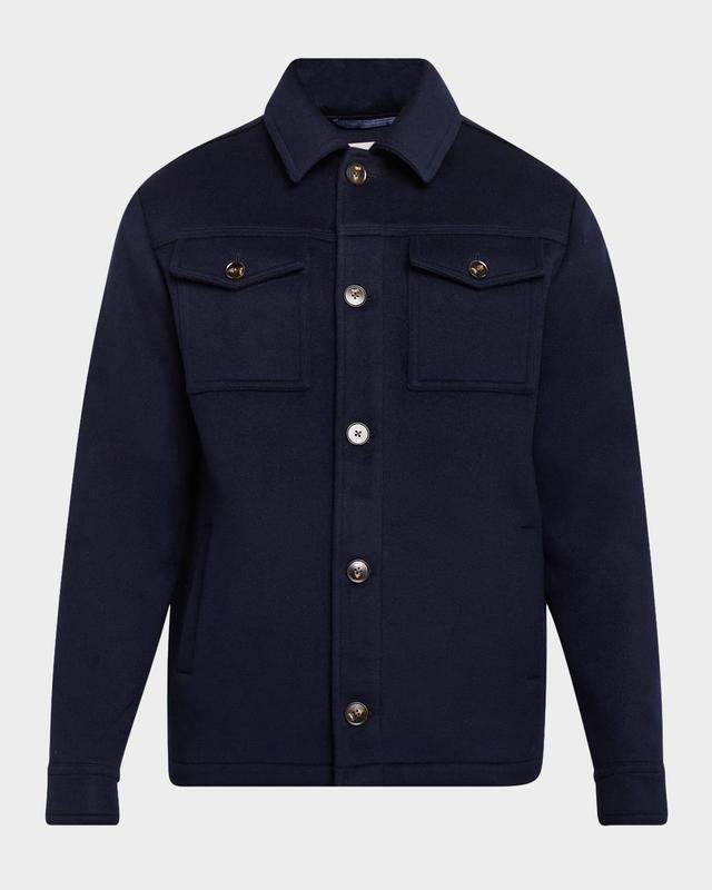 Men's Wool Double-Face Trucker Jacket Product Image