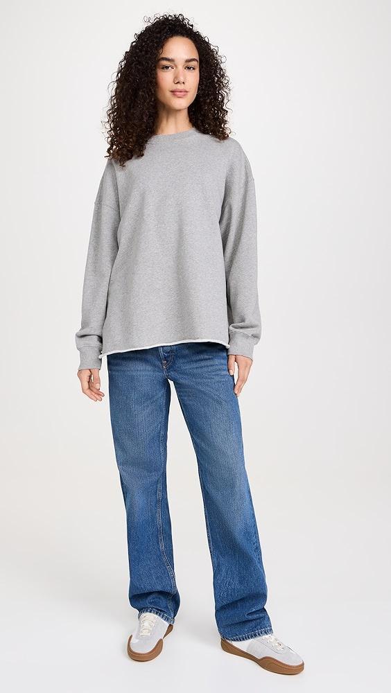 RE/DONE Oversized Raw Crewneck | Shopbop Product Image