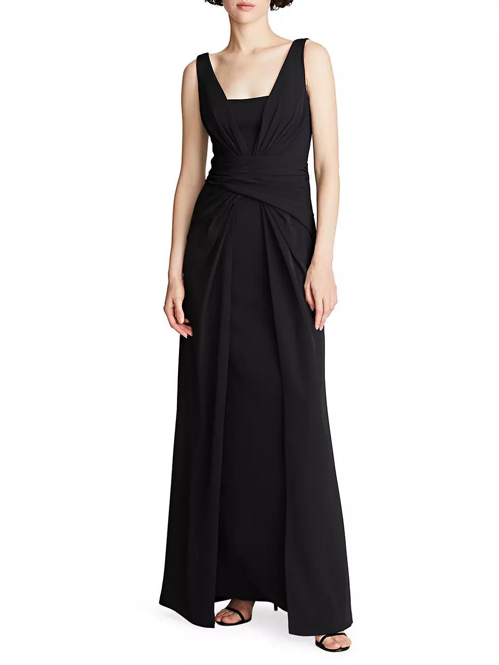 Erica Crepe Draped Gown Product Image