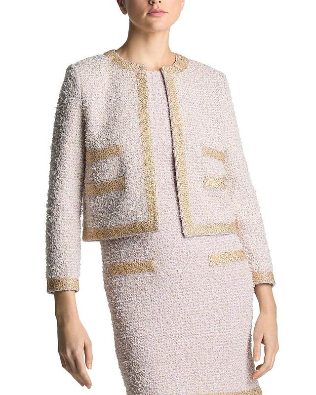 Womens Eyelash Sequin Tweed Jacket Product Image