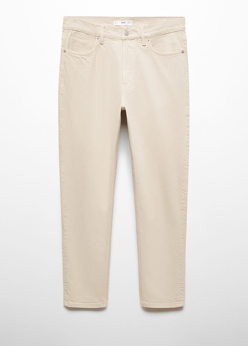 MANGO MAN - Ben cotton tappered-fit jeans beigeMen Product Image