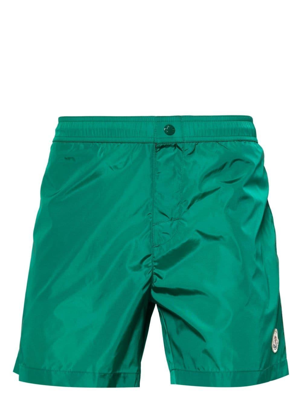 Logo-patch Swim Shorts In Green Product Image