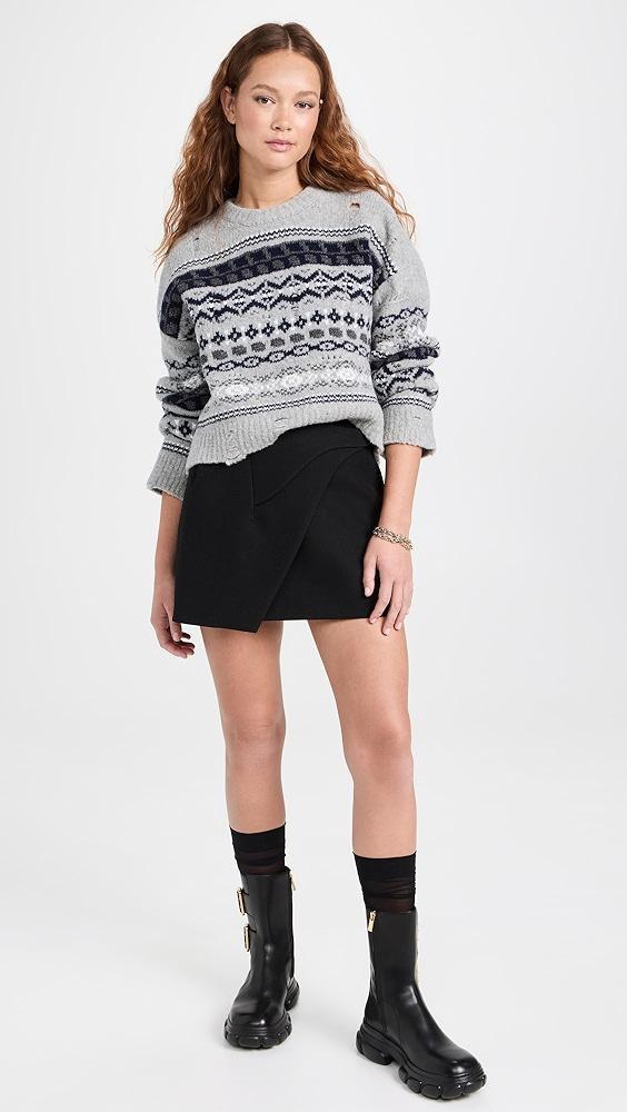 Juun. J Multi Patterned Short Length Knitted Pullover | Shopbop Product Image