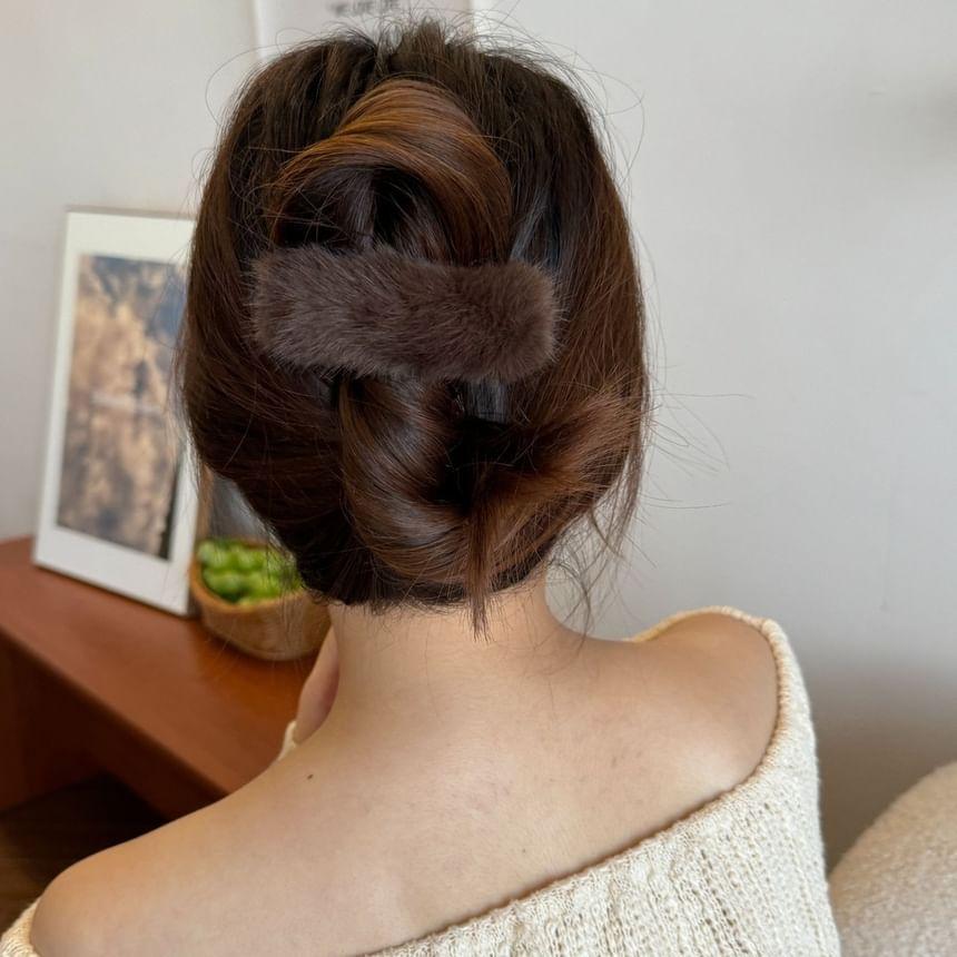 Plain Fluffy Hair Clip Product Image