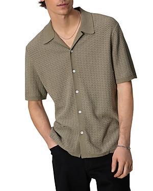 Avery Jacquard Knit Camp Shirt In Vetiver Product Image