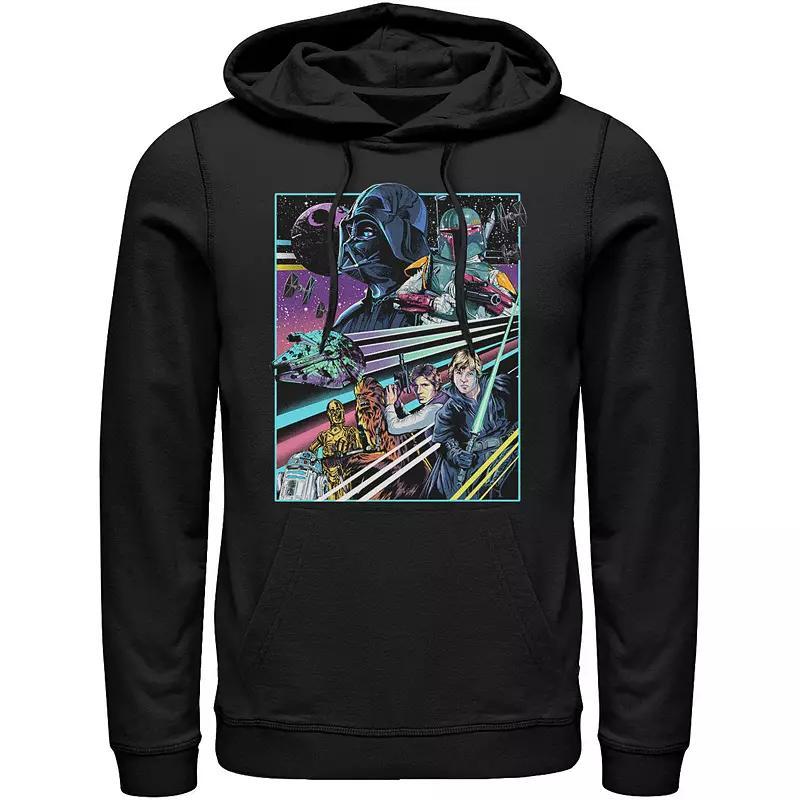 Mens Star Wars Neon Rebel Alliance Poster Hoodie Med Grey Product Image