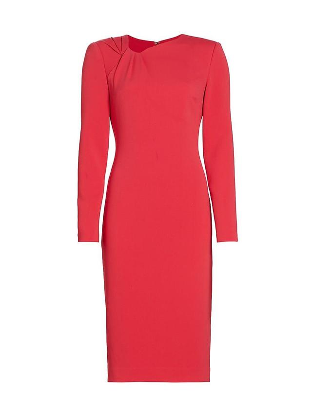 Long-Sleeve Twist-Front Sheath Dress Product Image