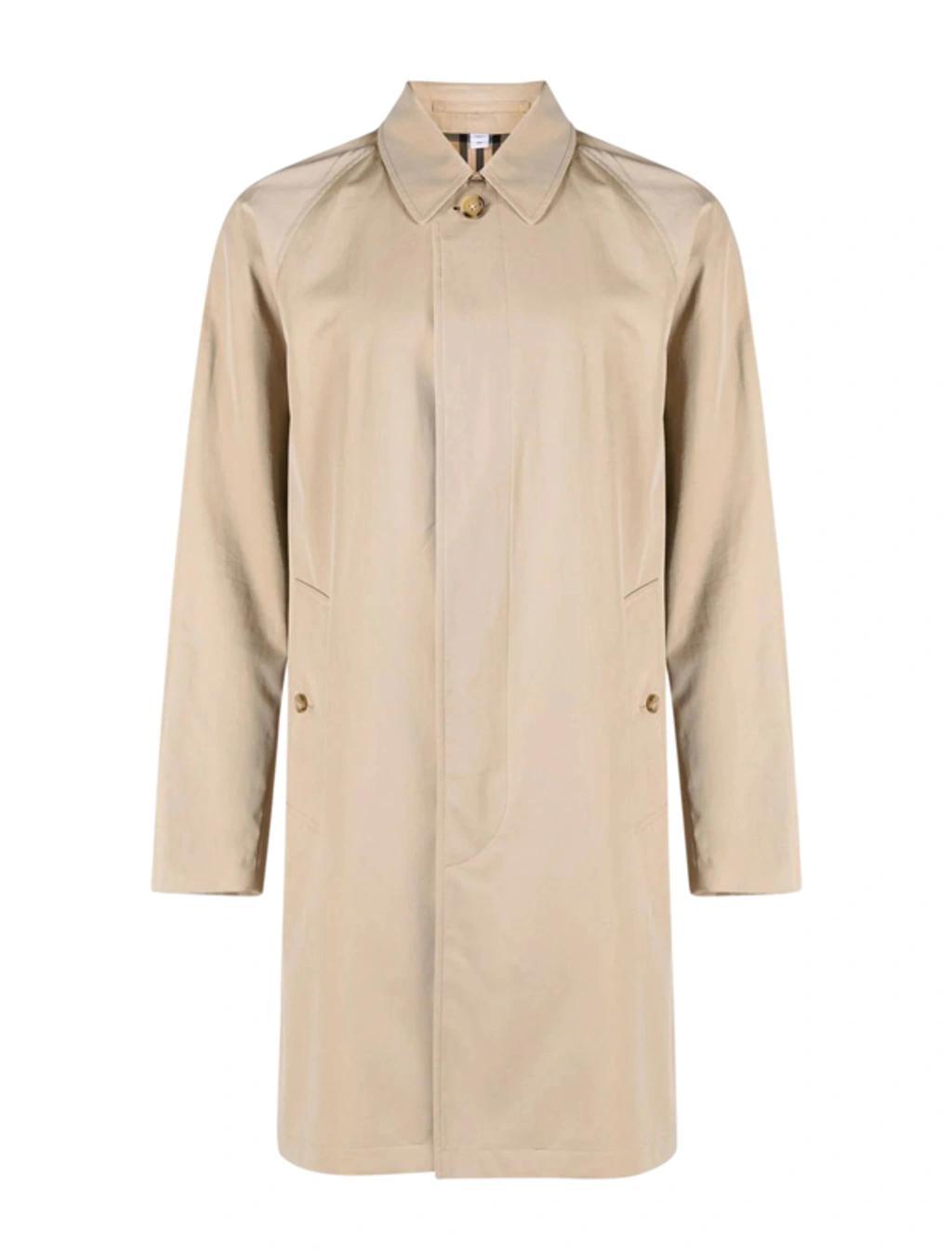 Cotton Trench Coat In Nude & Neutrals Product Image