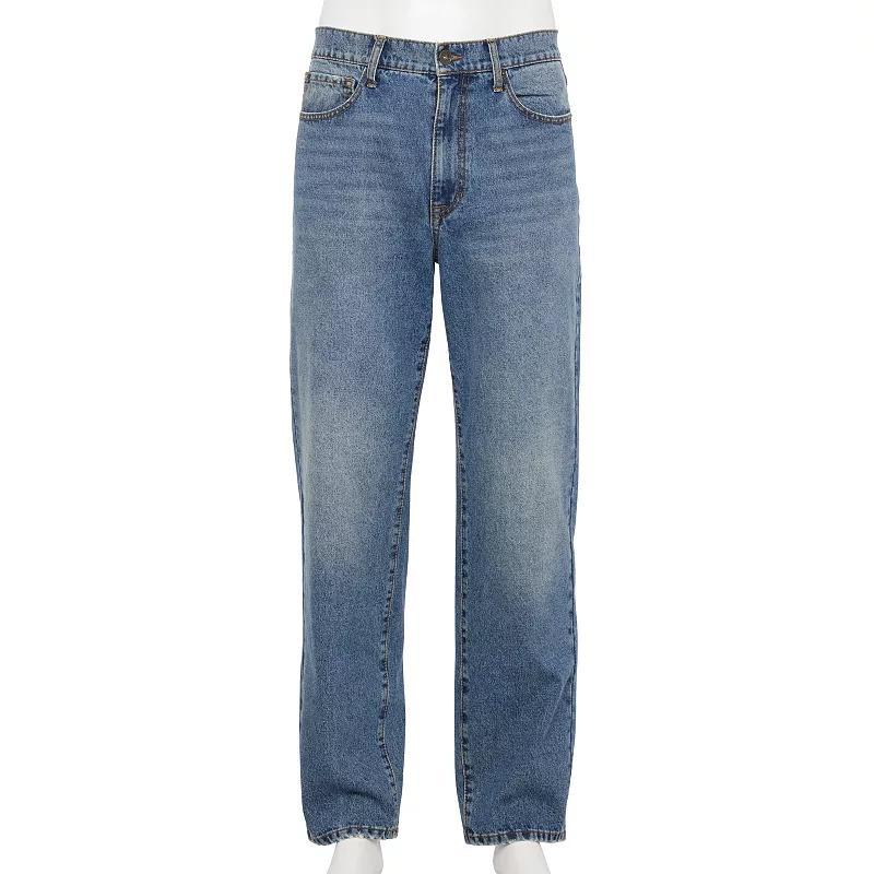 Mens Lazer Loose Fit Denim Jeans Archer Blue Product Image