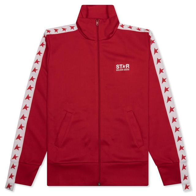 Women's Star Zipped Track Jacket - Tango Red Female Product Image