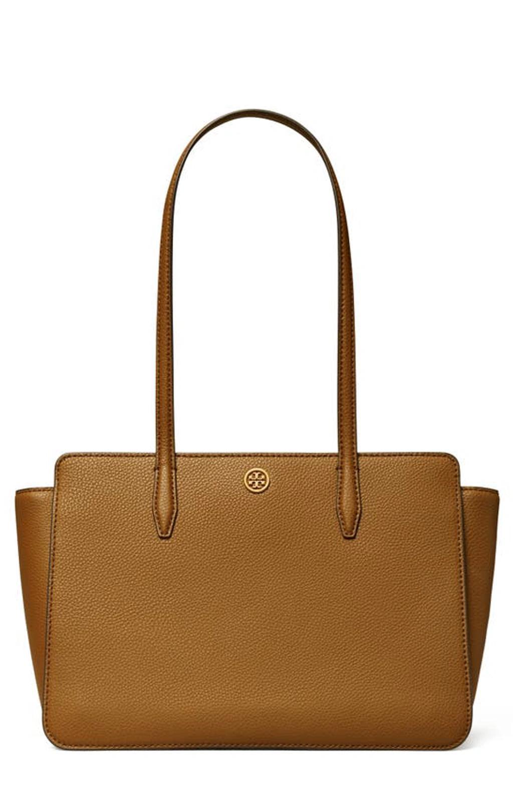 Robinson Small Leather Tote In Bistro Brown Product Image