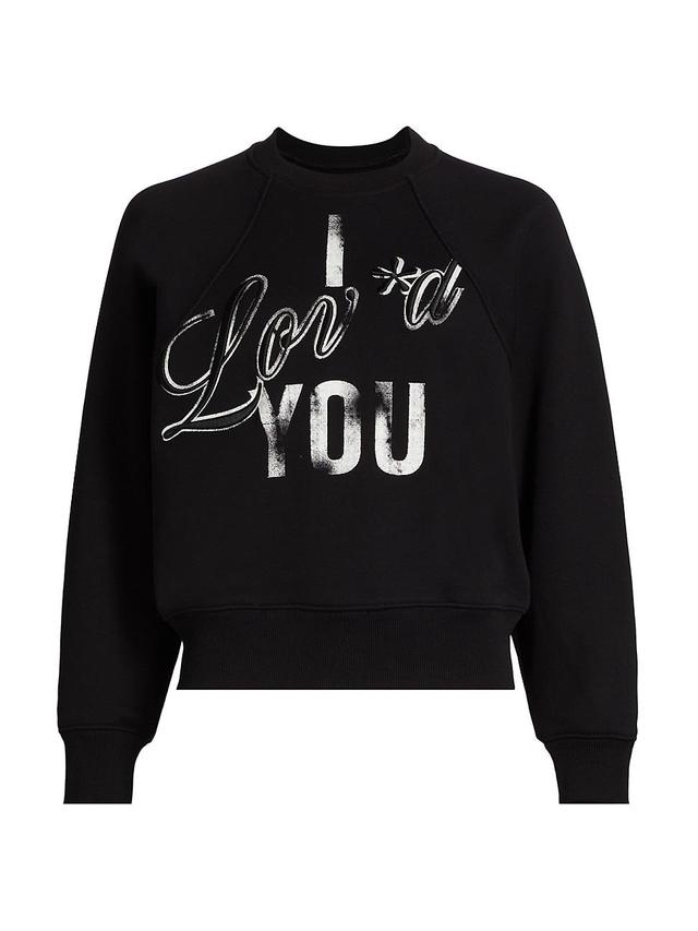 Womens I Lovd You Cotton Cropped Sweatshirt Product Image