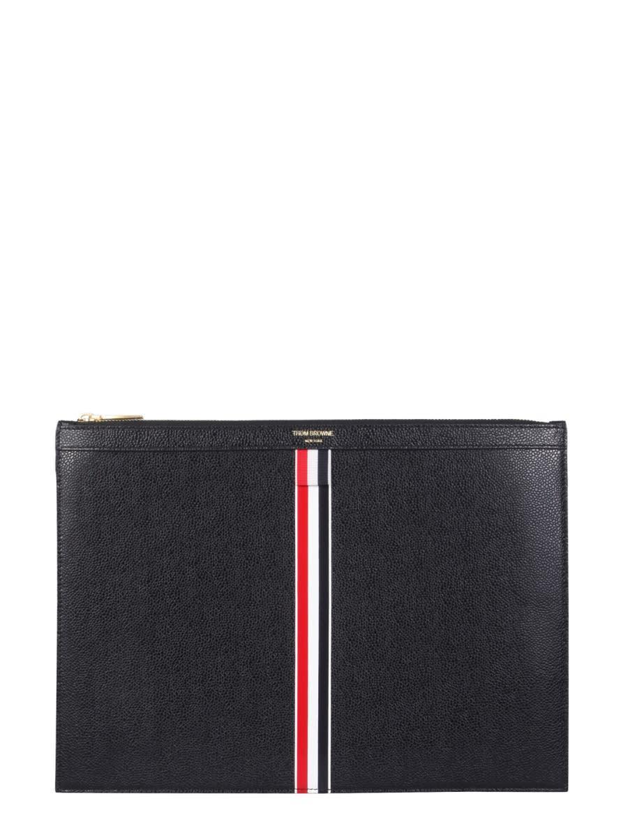 Striped Medium Document Holder In Black Product Image