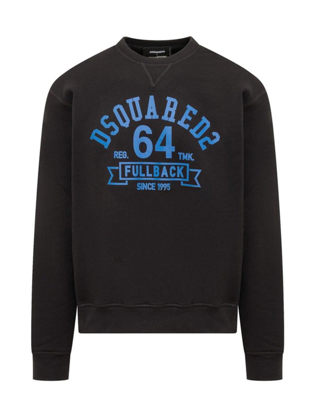 DSQUARED2 Logo Printed Crewneck Sweatshirt In Black Product Image