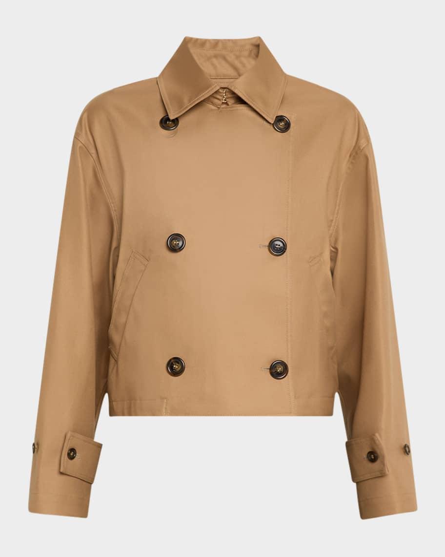 Vivienne Double-Breasted Crop Trench Coat product image