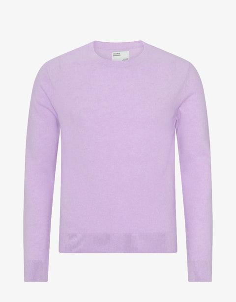 Light Merino Wool Crew - Soft Lavender Product Image