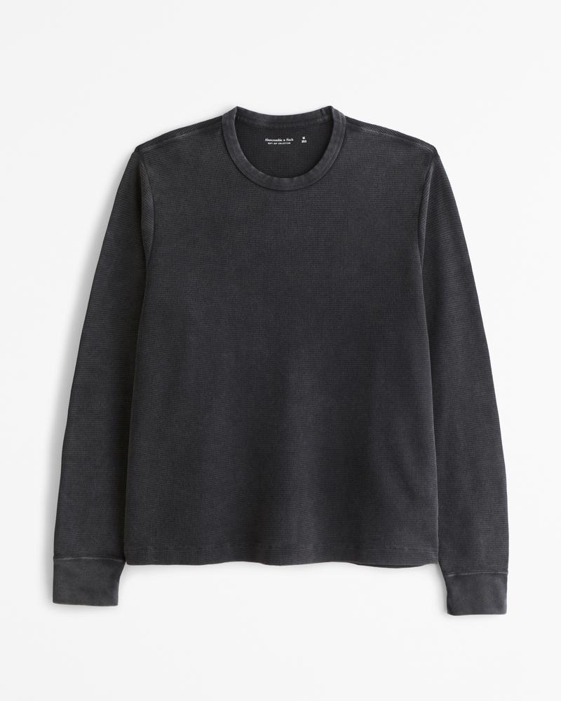 Long-Sleeve Layering Micro-Waffle Tee Product Image