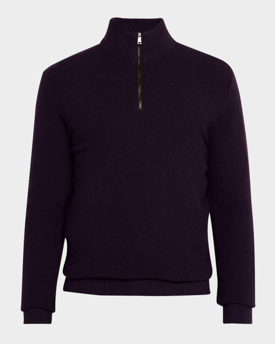 Mens Cashmere Birdseye Knit Sweater Product Image