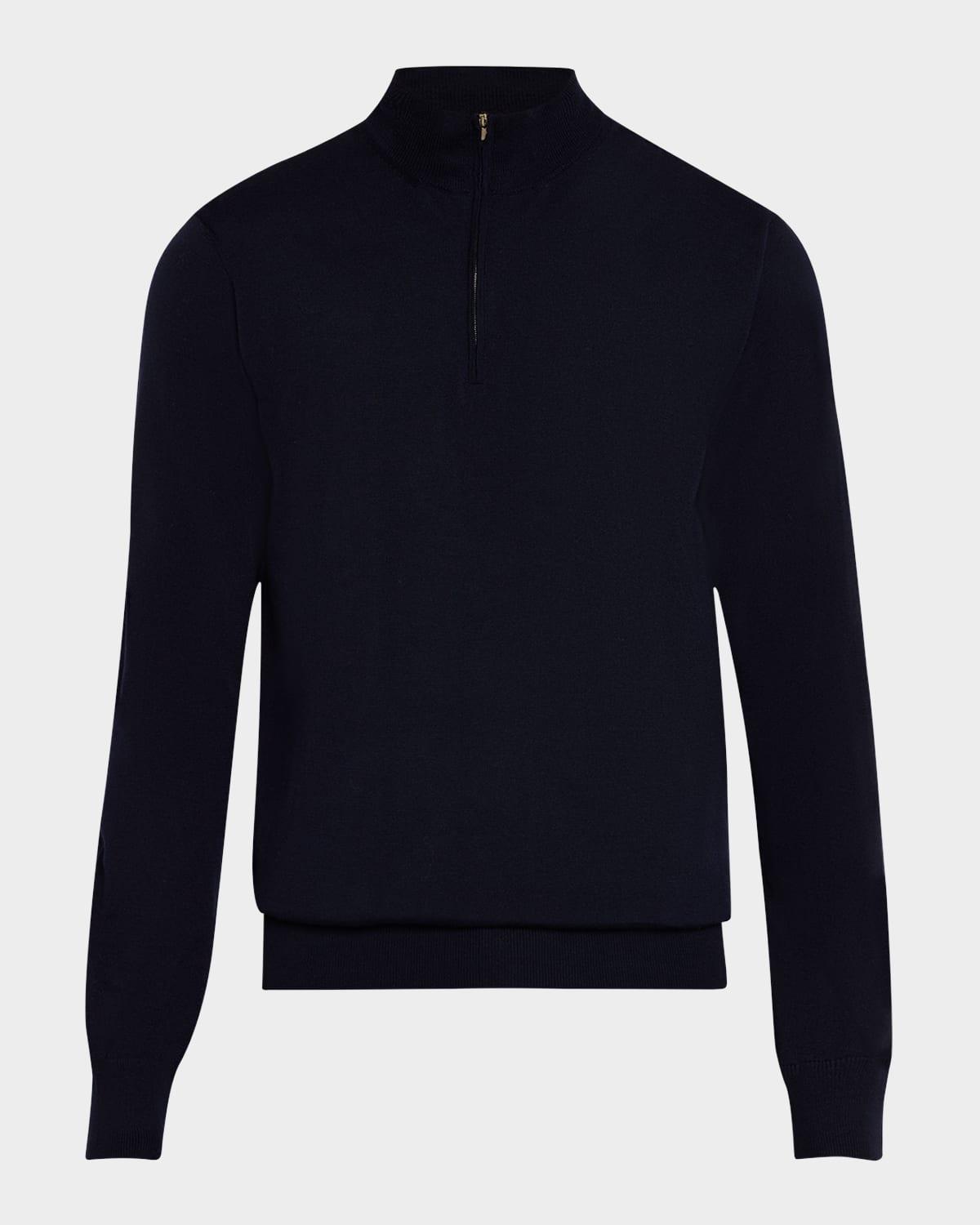 Men's Fine Knit Quarter-Zip Sweater Product Image