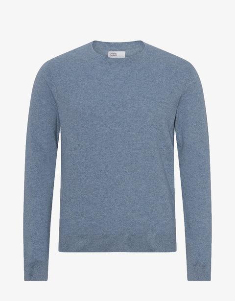 Light Merino Wool Crew - Stone Blue Product Image