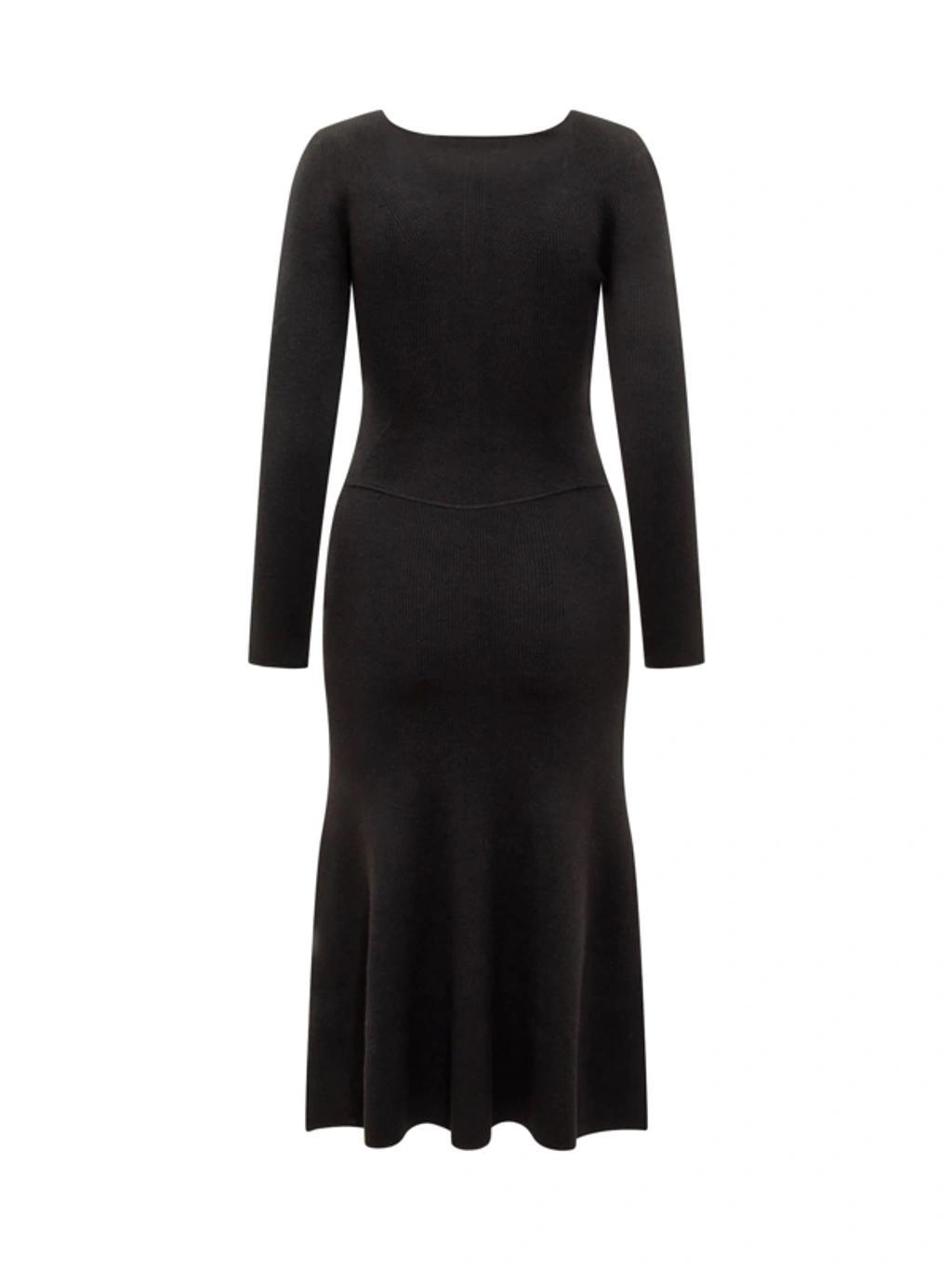 Circle Dress In Black Product Image