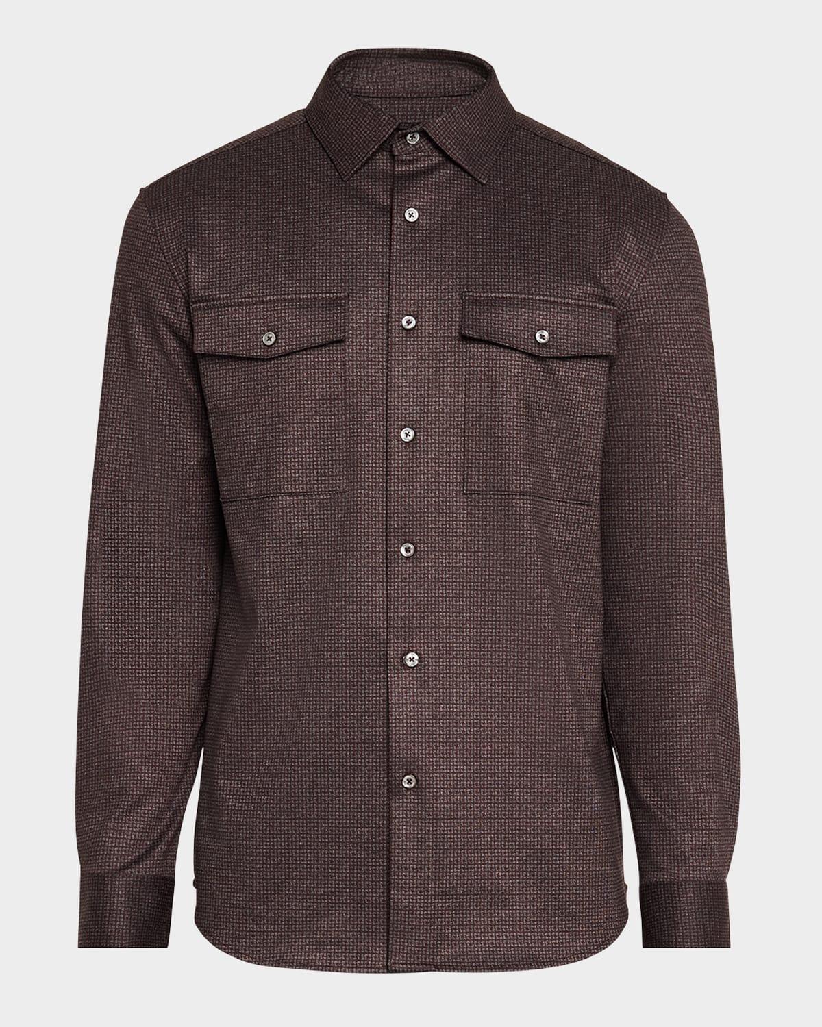 Men's Textured Knit Overshirt Product Image