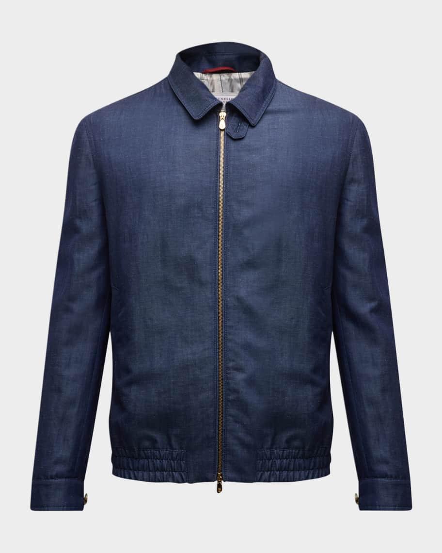 Men's Wool-Linen Bomber Jacket Product Image