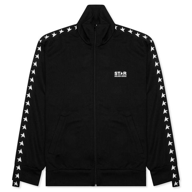 Star Zipped Track Jacket - Black/White Male Product Image