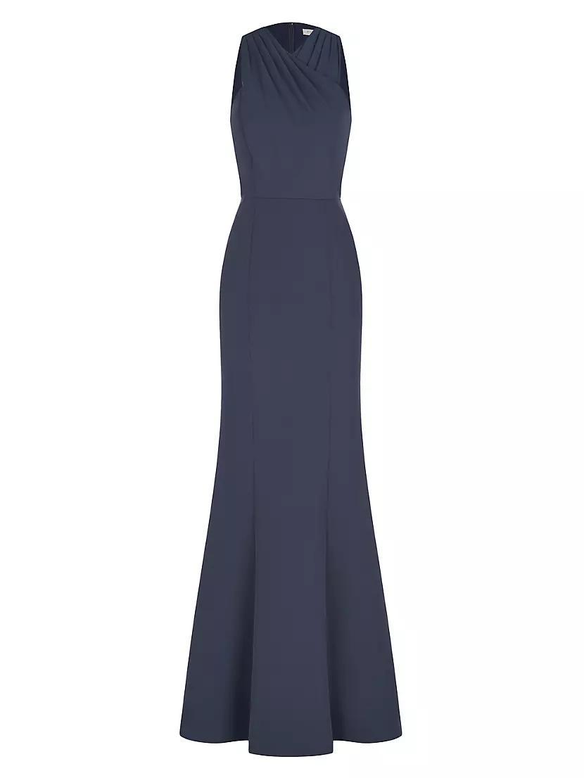 Womens Talia Stretch Crepe Column Gown Product Image