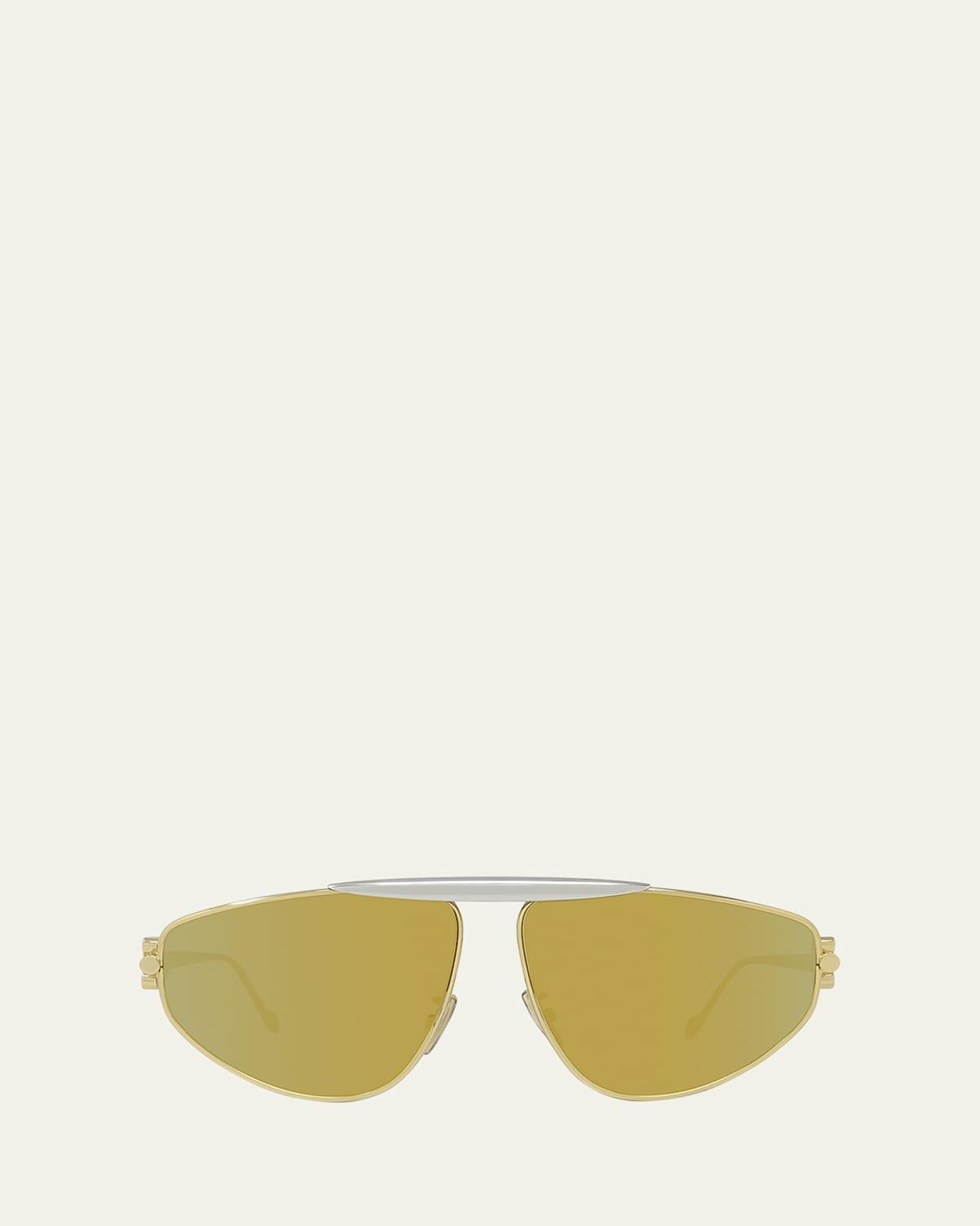 Mens Metal Anagram 61MM Pilot Sunglasses Product Image