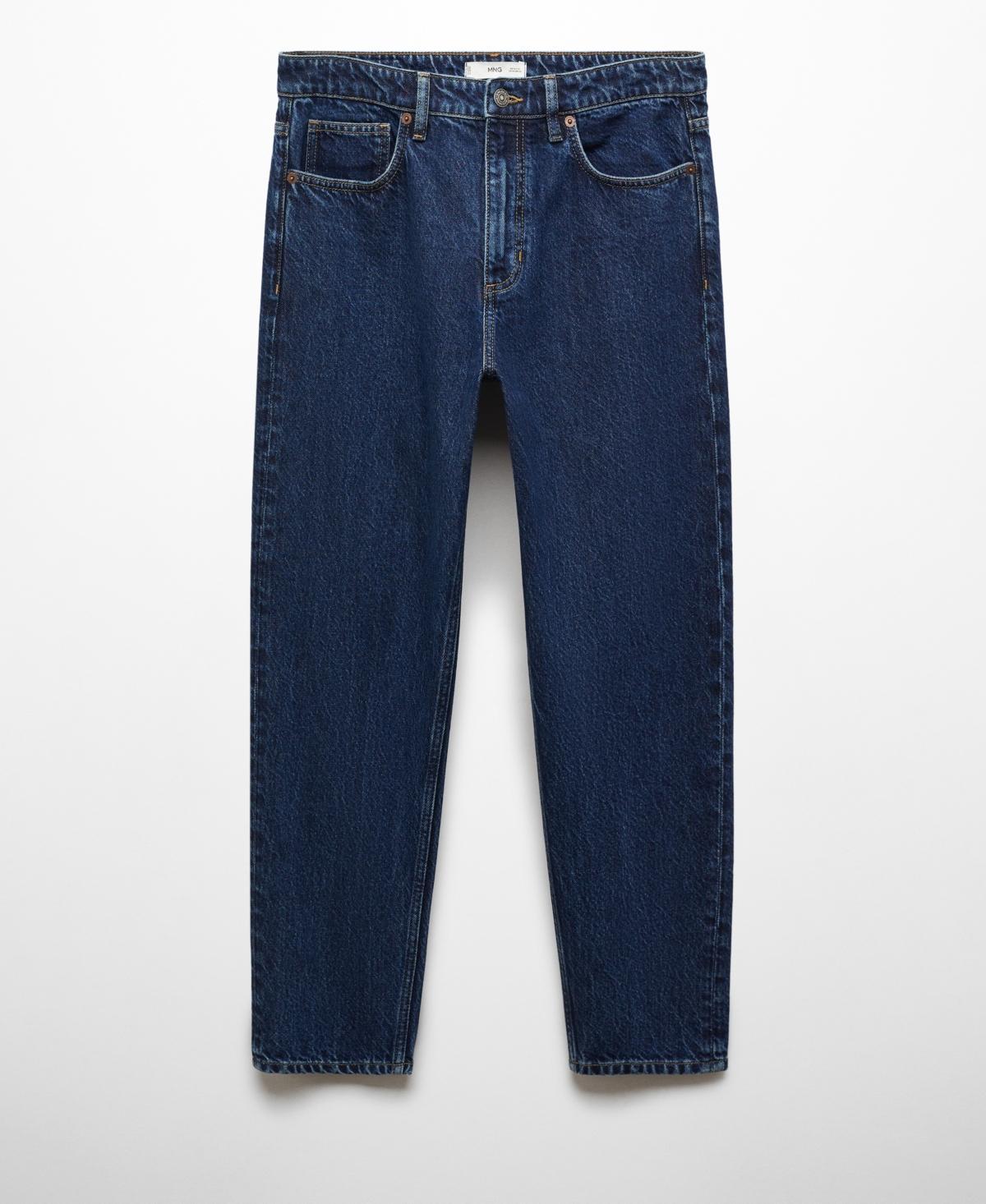 MANGO MAN - Tapered-fit jeans dark blueMen Product Image