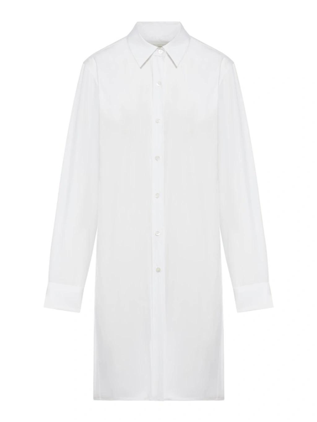 Bow Detailed Cropped Shirt In White product image