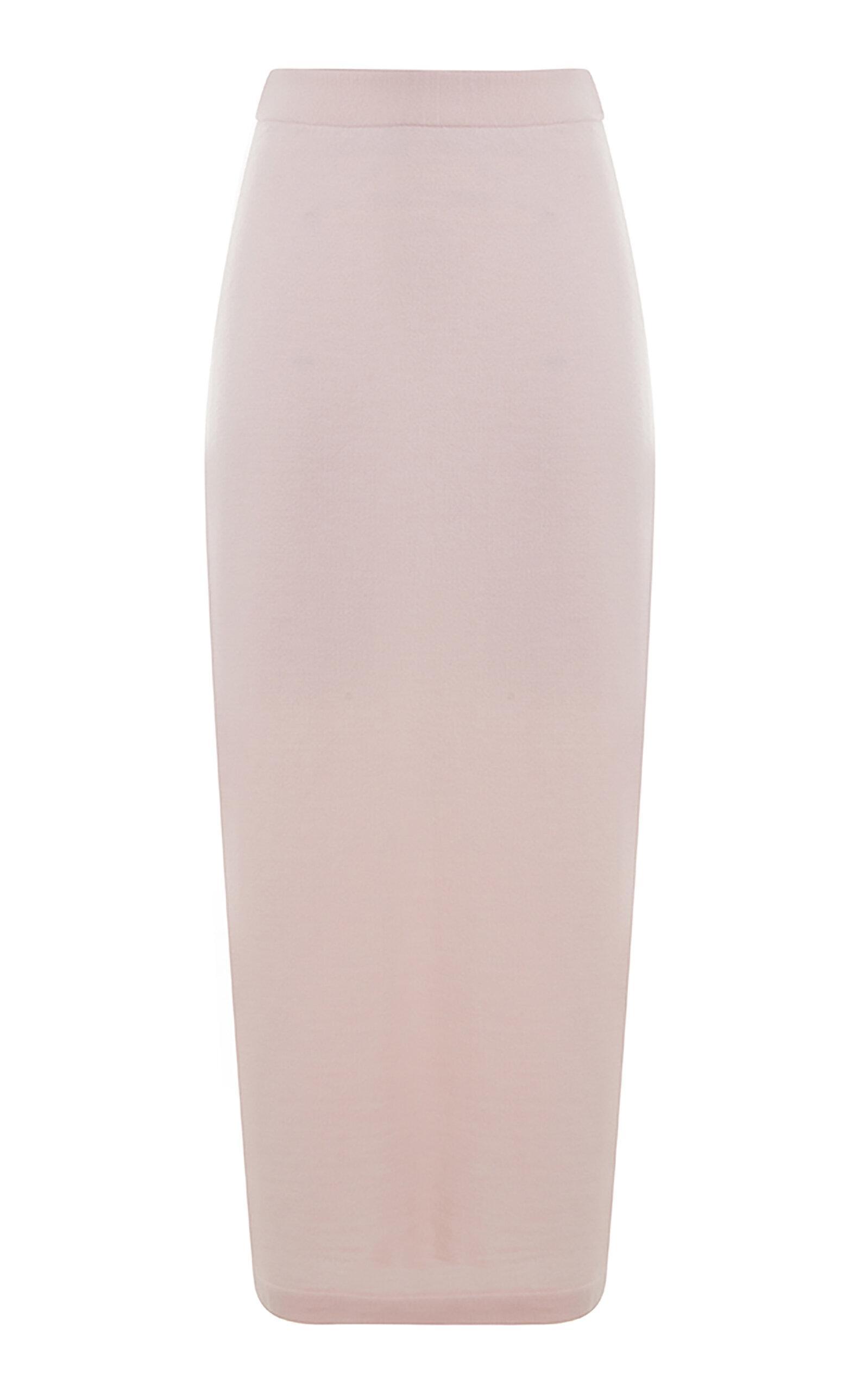 Matchmaker Wool Tube Midi Skirt In Dusty Pink Product Image