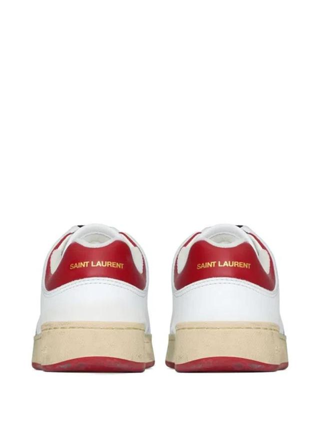 SAINT LAURENT Men's Sl/61 Leather Trainer Sneaker In White Product Image