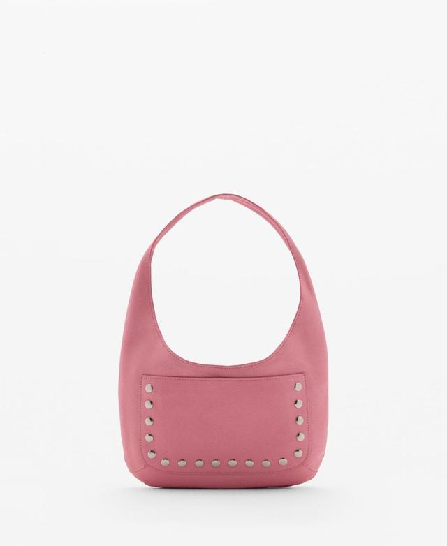 MANGO - Stud leather bag - One size - Women Product Image