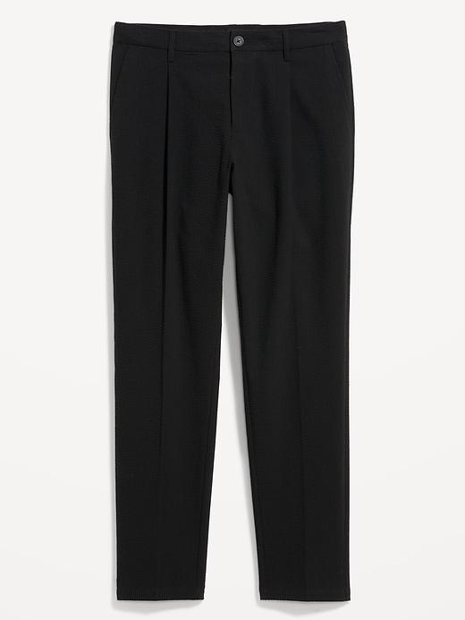 Loose Taper Seersucker Pants Product Image