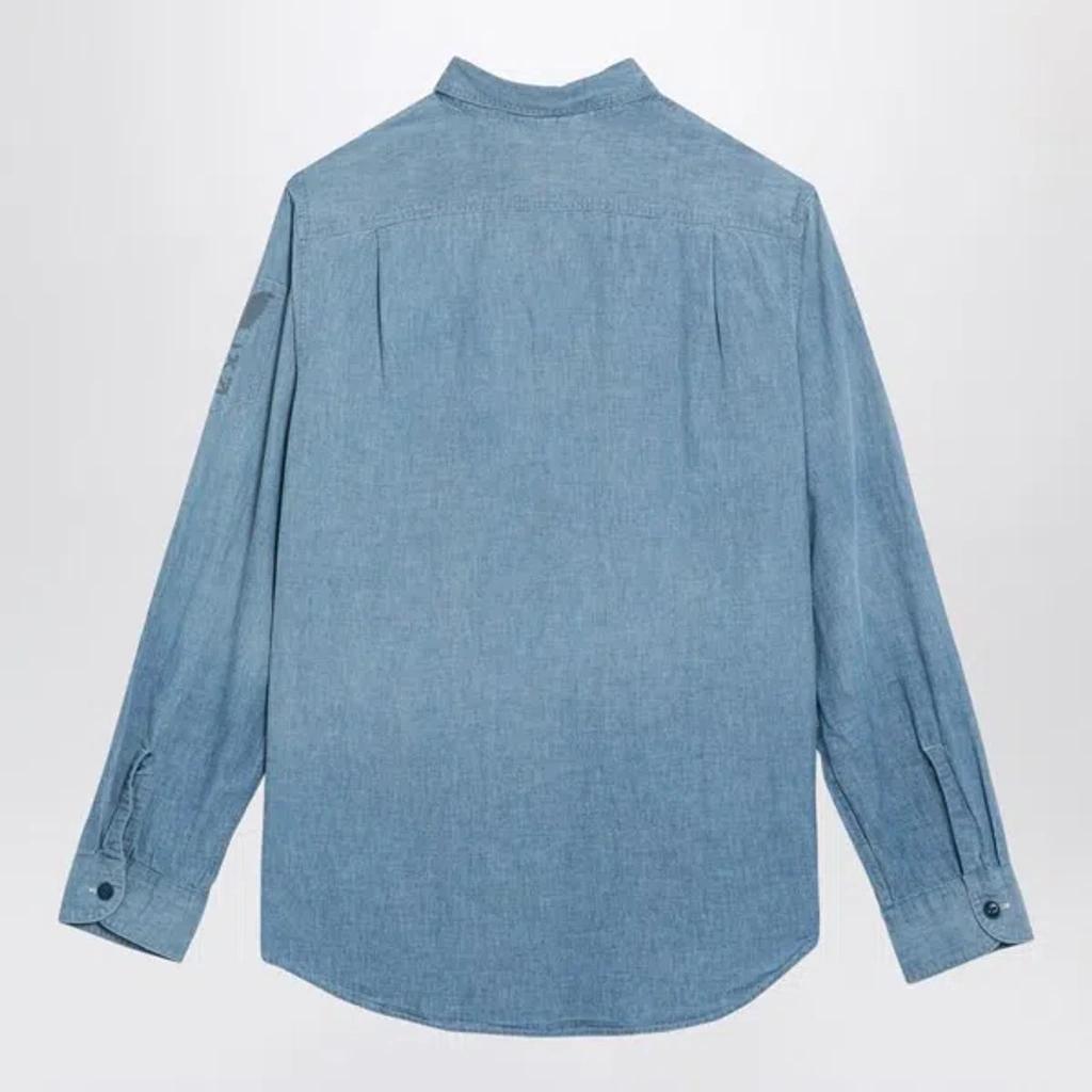 Classic-fit Indigo Chambray Shirt In Blue Product Image