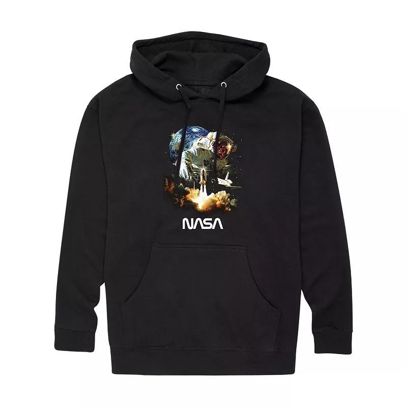 Mens NASA Space Shuttle Hoodie Black Product Image