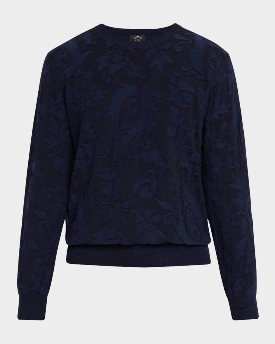 Mens Jacquard Cotton-Cashmere Sweater Product Image