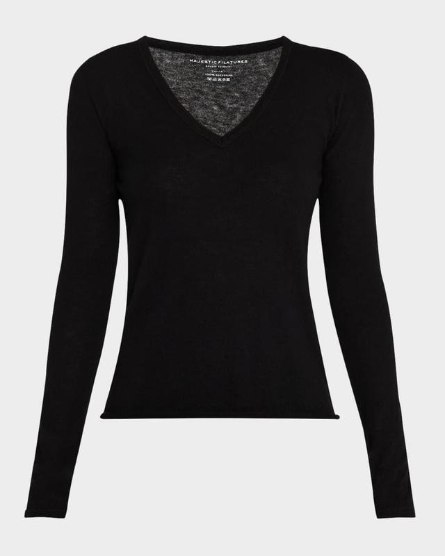 Machine Washable Cashmere V-Neck Pullover Product Image