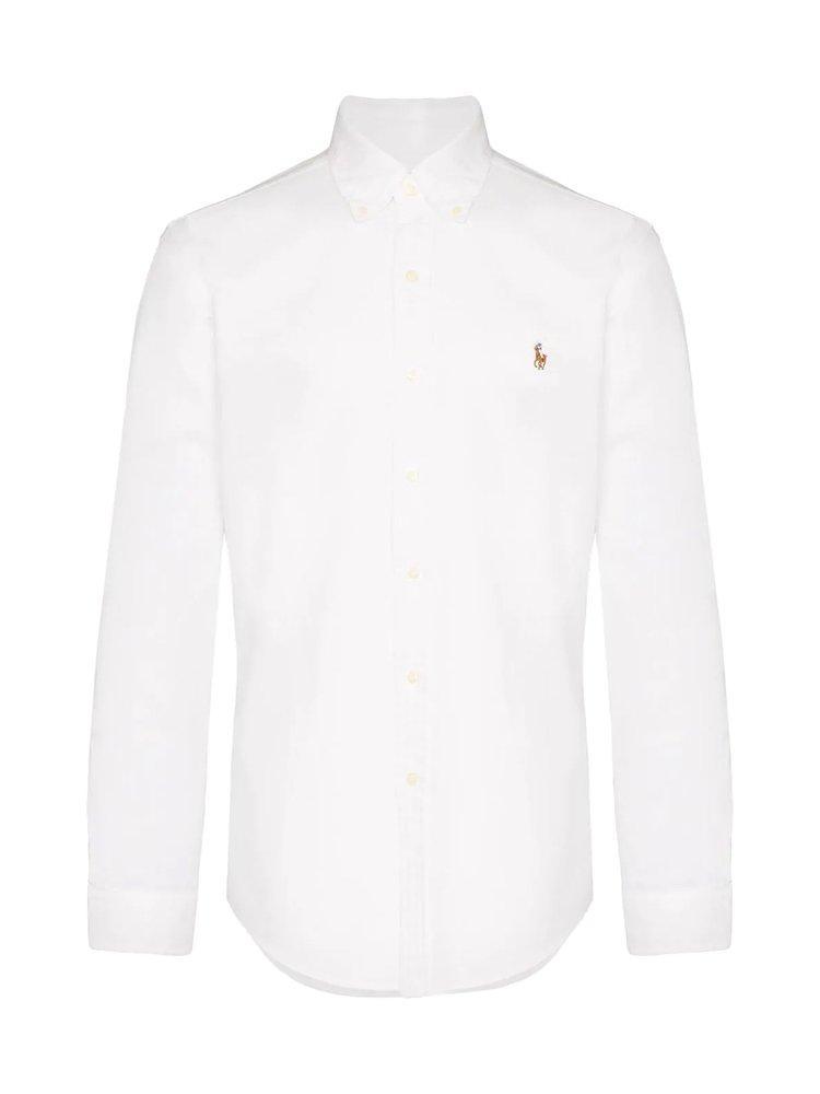 Logo Embroidered Shirt In White Product Image