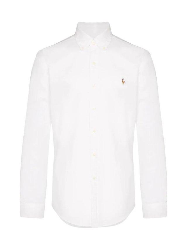 Logo Embroidered Shirt In White Product Image