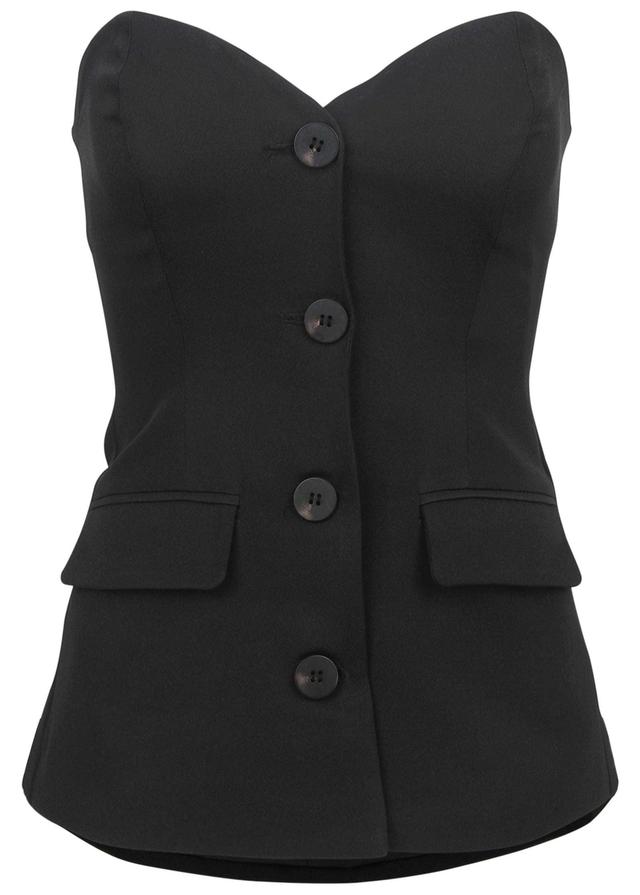 Sweetheart Suiting Top - Black Product Image