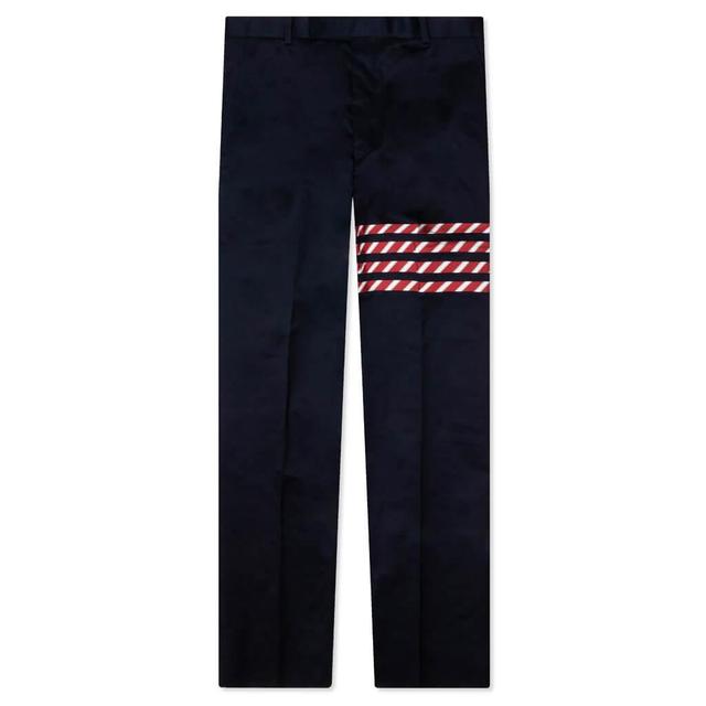 Belt Loop Straight Leg w/ Silk 4 Bar Trouser - Navy Male Product Image