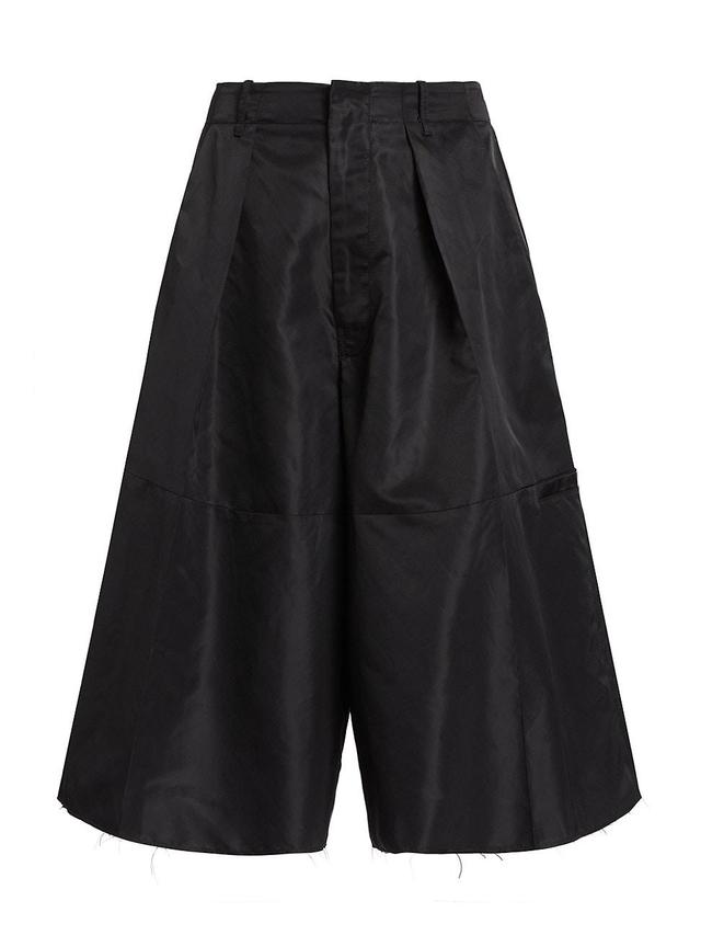 Womens Satin Raw Edge Crop Trousers Product Image