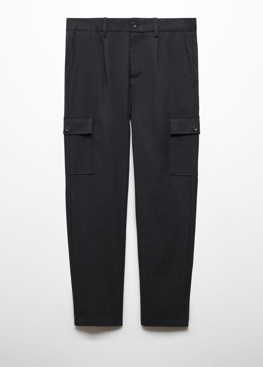 MANGO MAN - Pleated cargo pants dark heather greyMen Product Image