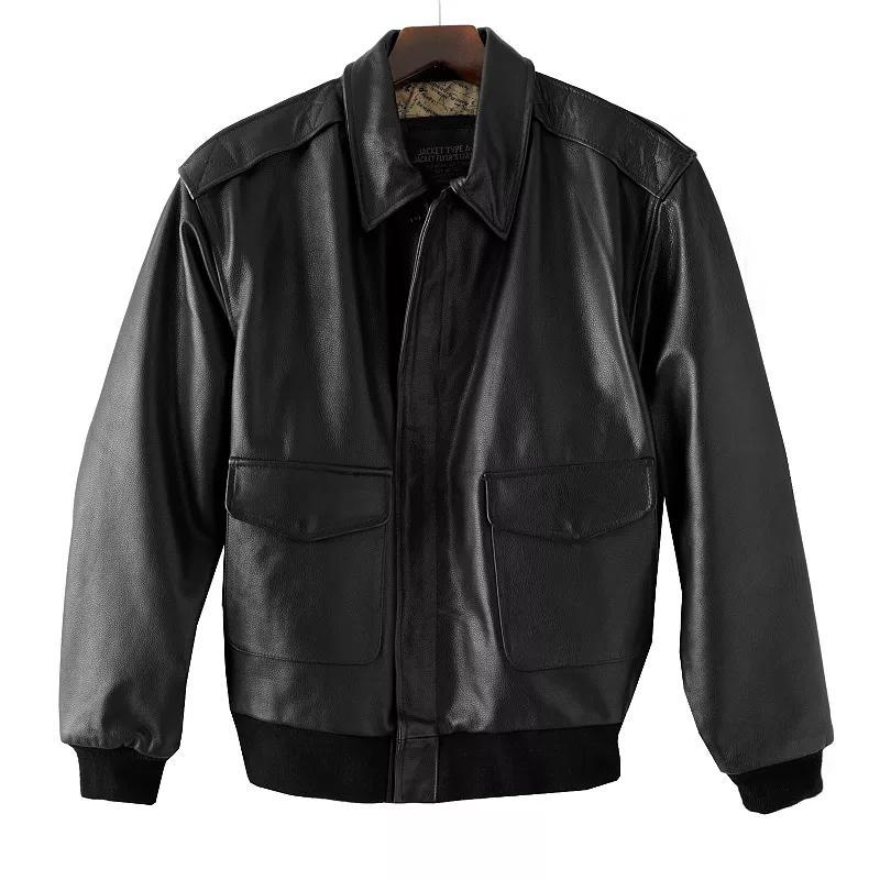 Big & Tall Excelled A-2 Leather Bomber Jacket, Mens Product Image