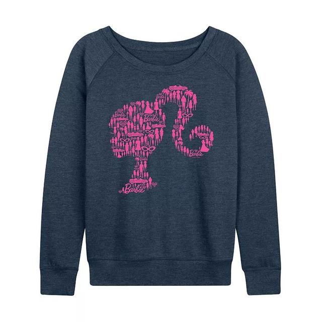 Womens Barbie Lifestyle Lightweight French Terry Sweatshirt, Girls Grey Indigo Product Image