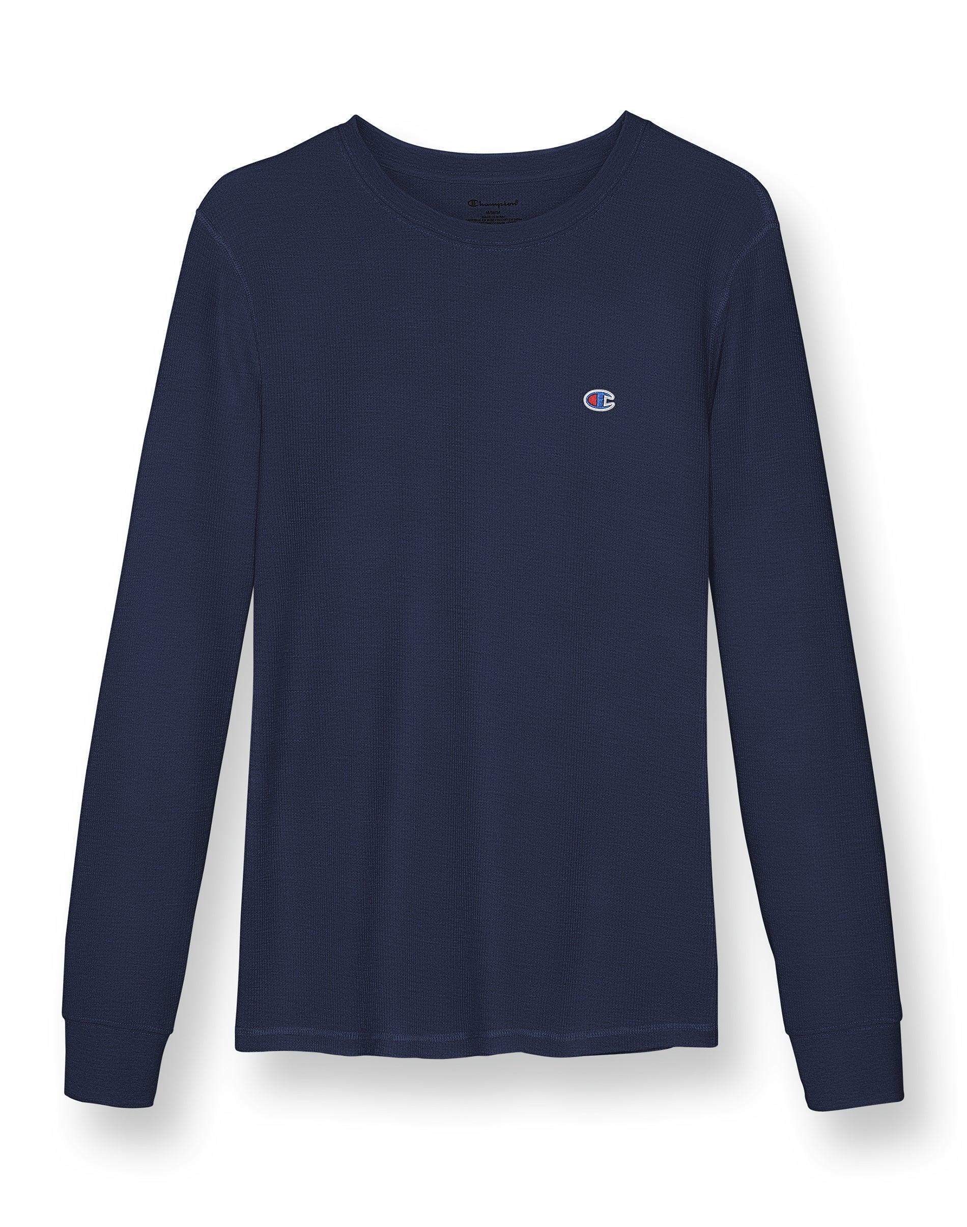 Mens Champion C-Life Sleep Long Sleeve Waffle Navy T-Shirt Athletic L Product Image